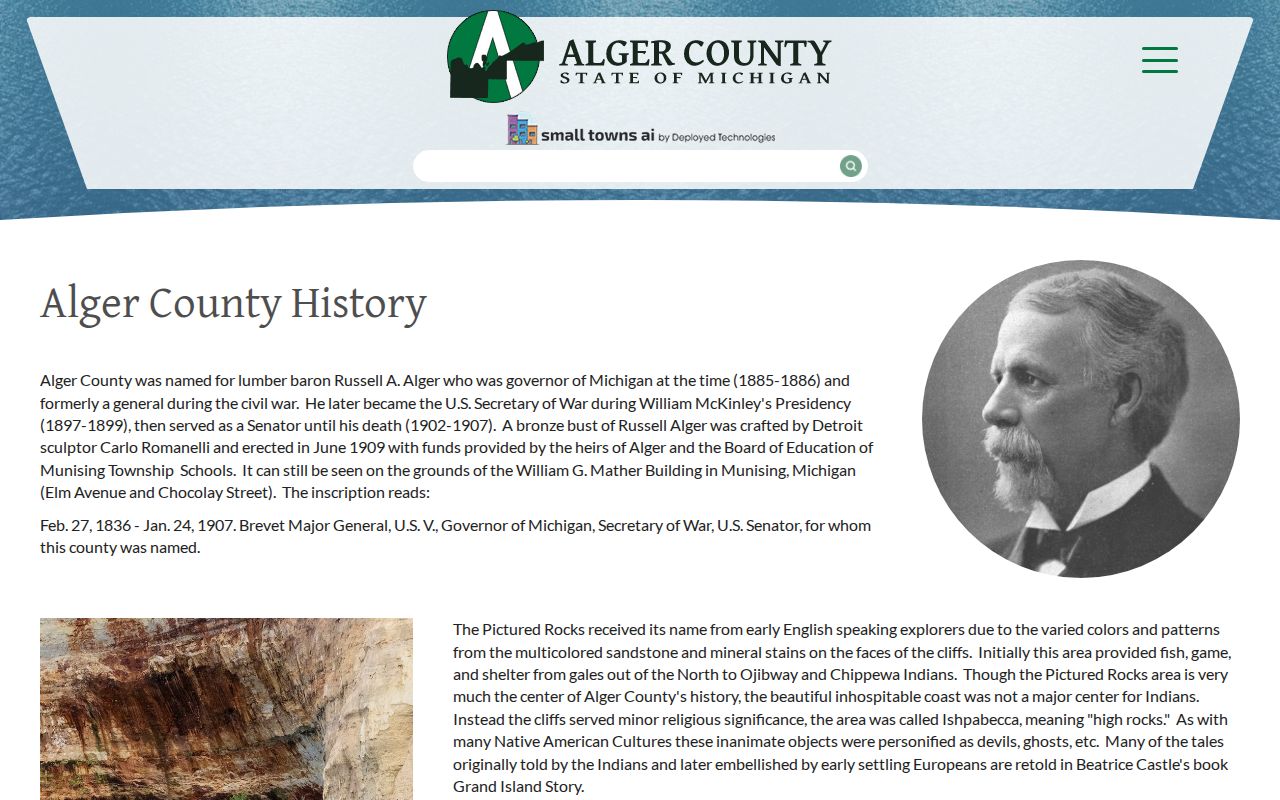 Munising court records Alger County courthouse history