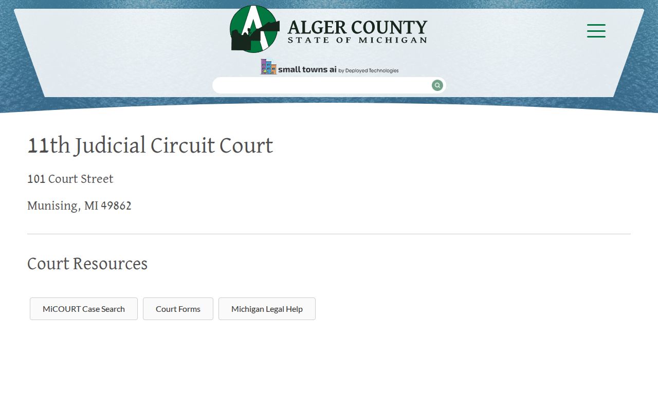 Alger County court docket Circuit Court public search link