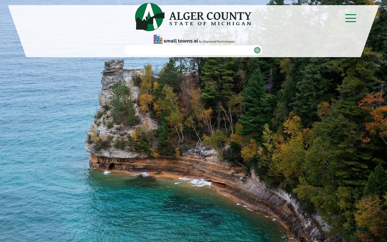 Alger County court docket county home page and Munising county seat