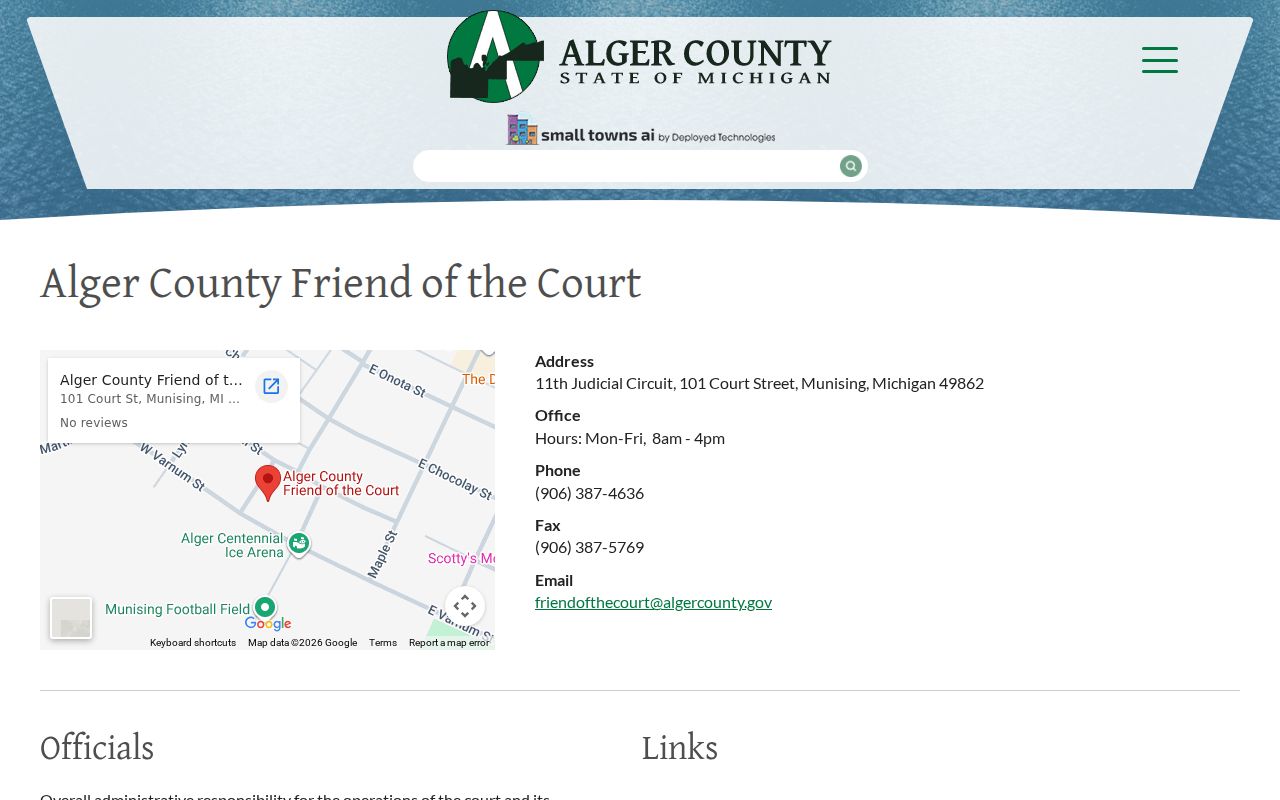 Alger County court docket Friend of Court service information